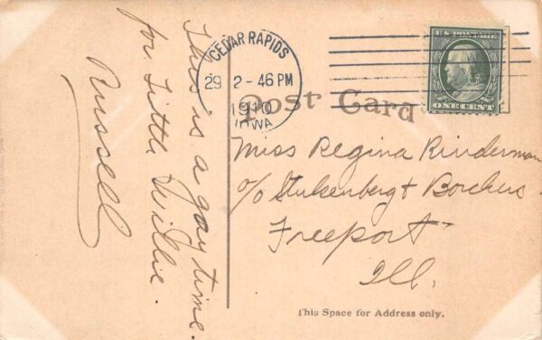 Cedar Rapids Iowa Third Street Coke Sign Looking South Postcard AA74684 - Image 2