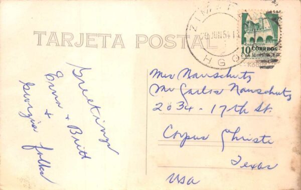 Zimapan Hidalgo Mexico Posada Del Rey Kings Inn Real Photo Postcard AA74690 - Image 2