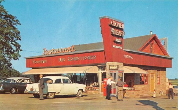 Goshen New York Clover Leaf Restaurant Vintage Postcard AA74711