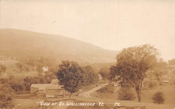 South Wallingford Vermont Birds Eye View Real Photo Vintage Postcard AA74726