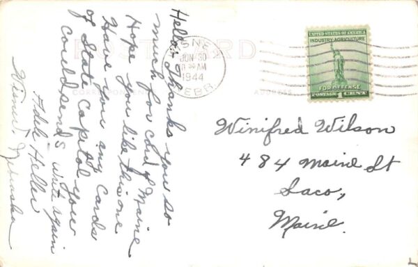 Wisner Nebraska Congregational Church Real Photo Vintage Postcard AA74732 - Image 2