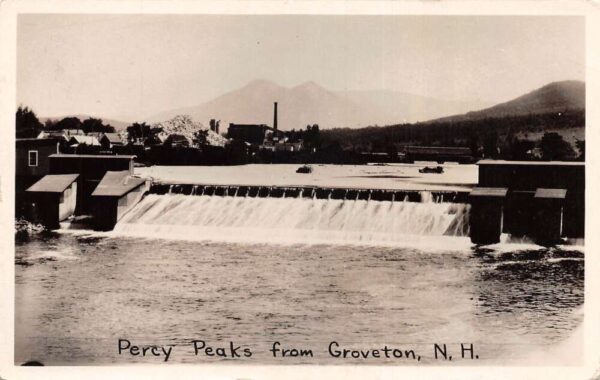Groveton New Hampshire Percy Peaks Dam Scenic View Real Photo Postcard AA74736