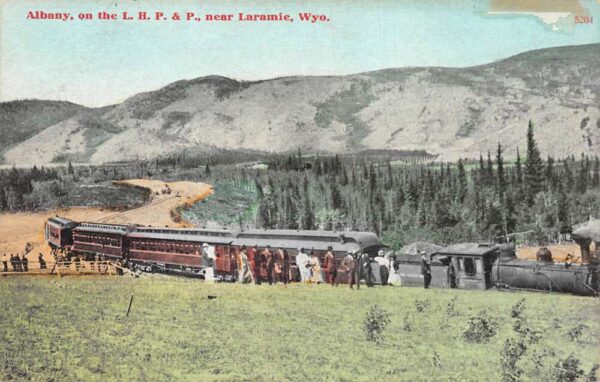 Albany Wyoming LHPP Railroad Scene Vintage Postcard AA74745