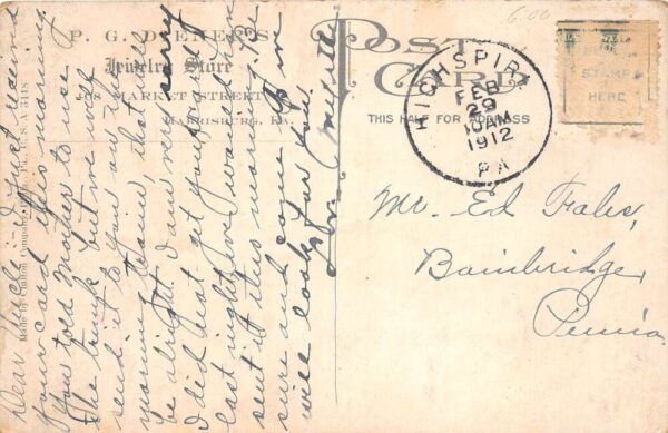 Harrisburg Pennsylvania Diener's Jewelry Store Interior View Postcard AA74763 - Image 2