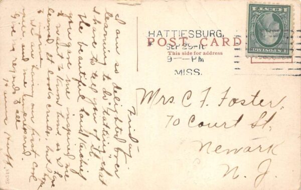Hattiesburg Missisippi Logging Scene Vintage Postcard AA74779 - Image 2