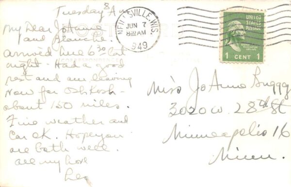 Neillsville Wisconsin Merchant's Hotel Real Photo Vintage Postcard AA74789 - Image 2