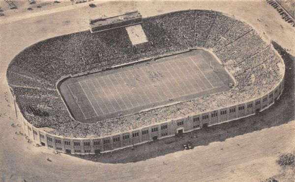 Notre Dame Indiana University Stadium Aerial View Postcard AA74805
