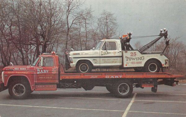 Bronx New York Towing by Dart Ad Tow Truck Vintage Postcard AA74813