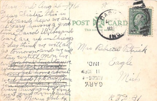 Gary Indiana Mill Site West of Broadway Vintage Postcard AA74837 - Image 2