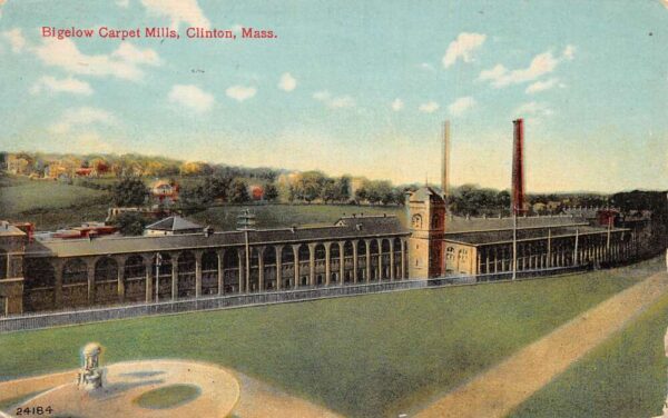 Clinton Massachusetts Bigelow Carpet Mills Vintage Postcard AA74839