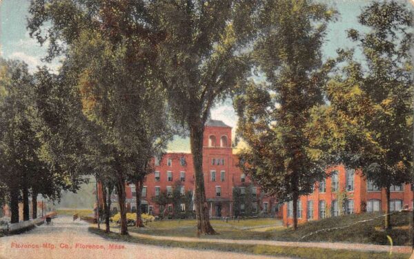 Florence Massachusetts Florence Mfg Co Factory Vintage Postcard AA74841