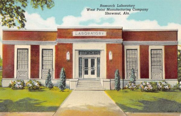 Shawmut Alabama West Point MFG Co Research Lab Vintage Postcard AA74842