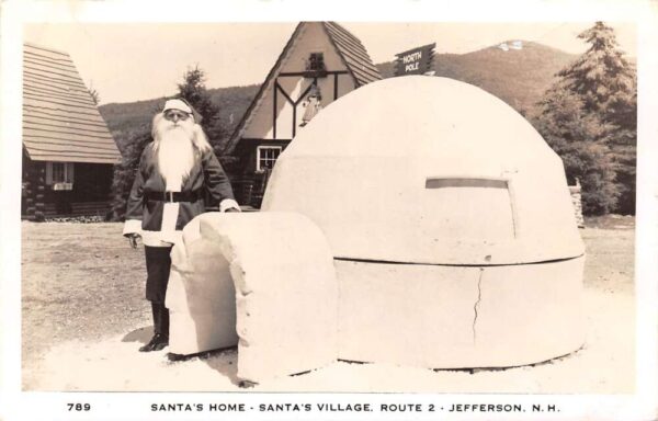 Jefferson New Hampshire Santa's Home, Santa's Village, Real Photo PC U13372
