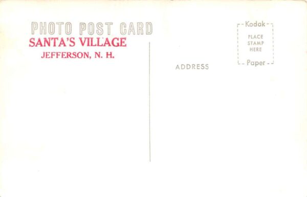 Jefferson New Hampshire Santa's Home, Santa's Village, Real Photo PC U13372 - Image 2