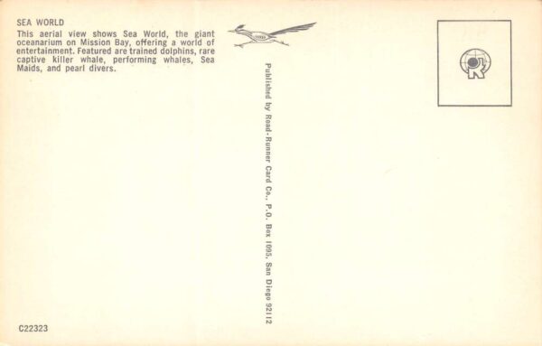 San Diego California Sea World, Mission Bay, Chrome Vintage Postcard U13379 - Image 2