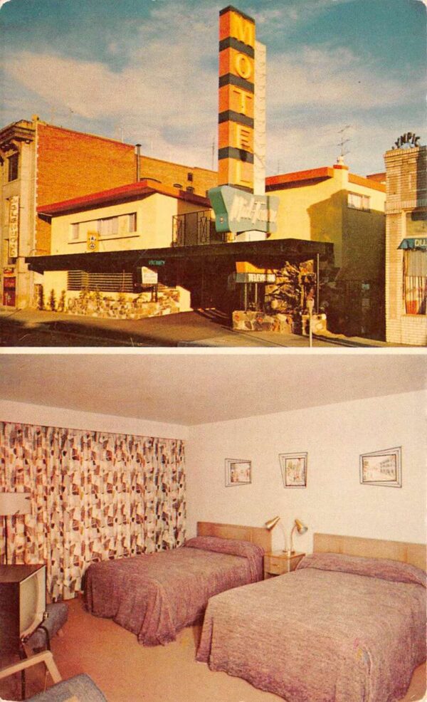 Los Angeles California Motel Mid-town, Multi-View Chrome Vintage Postcard U13384