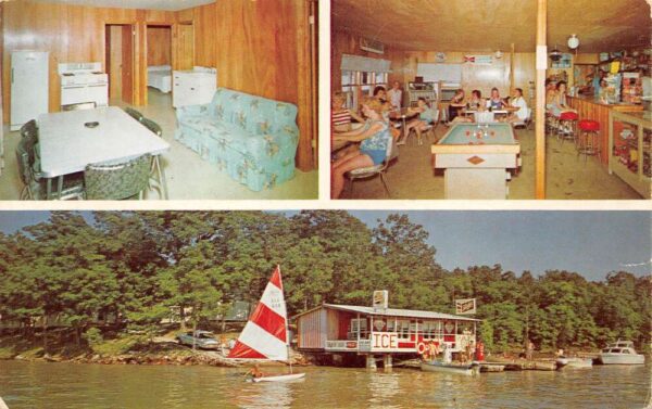 Lake Ozark Missouri Friesner's Resort, Multi-View Chrome Vintage Postcard U13390