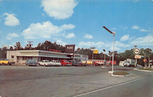 Chesapeake Virginia Franks Trucking Center, Pure Gas Sign, Vintage PC U13393