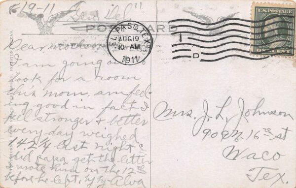 Houston Texas Scanlan Building, Divided Back Vintage Postcard U13414 - Image 2