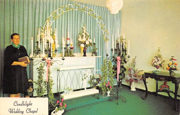 West Palm Beach Florida Candlelight Wedding Chapel, Chrome Vintage PC U13435