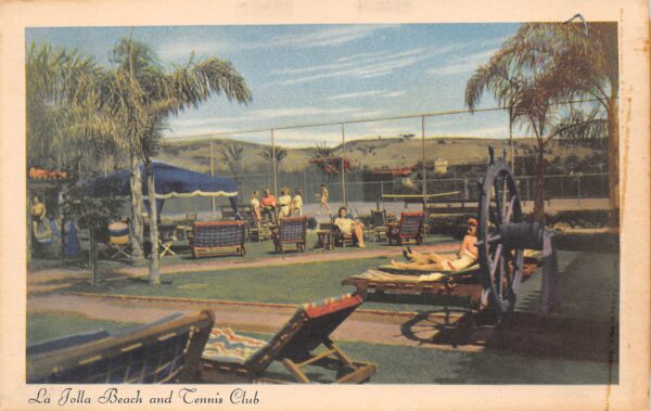 La Jolla California La Jolla Beach & Tennis Club, Divided Back,Vintage PC U13438