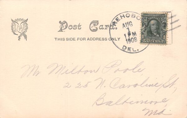 Rehoboth Delaware Fun In The Surf, Undivided Back, Vintage Postcard U13443 - Image 2