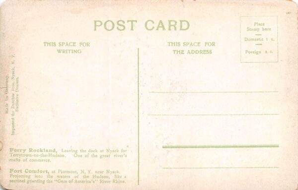 Nyack New York Fort Comfort & Ferry Rockland, Multi-View Vintage PC U13453 - Image 2