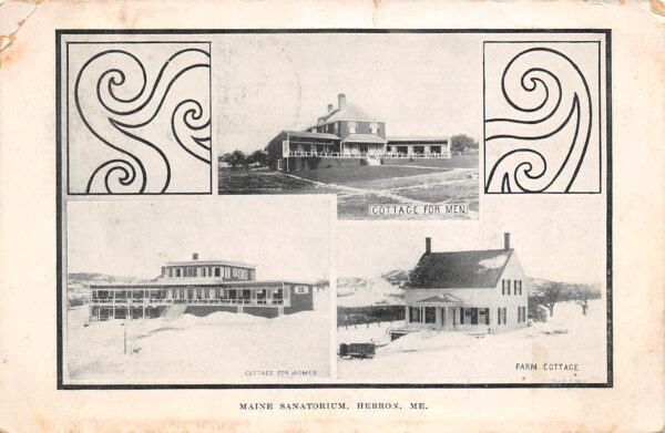 Hebron Maine Maine Sanitorium, Multi-View, Undivided, Vintage Postcard U13463
