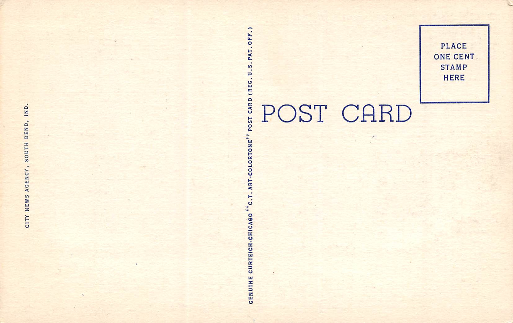 South Bend Indiana Notre Dame University Large Letters, Color Linen PC U13472 - Image 2