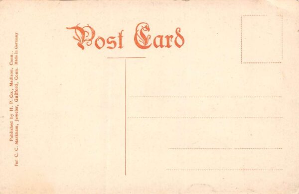 Guilford Connecticut Jenes Bridge, West River, Color Lithograph Postcard U13508 - Image 2