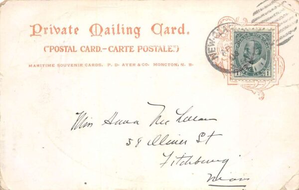 New Glasgow Nova Scotia Canada Temperance Street Private Mail Postcard AA74992 - Image 2