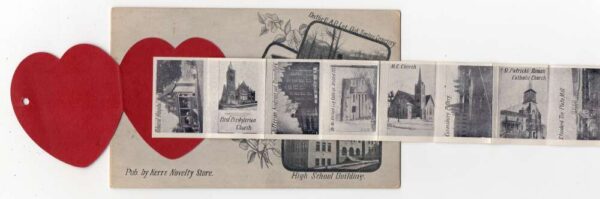 Canonsburg Pennsylvania Souvenir Greetings Fold Out Heart Views PC AA75033 - Image 2