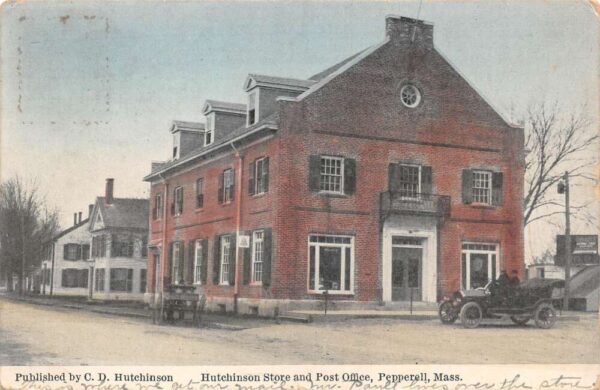 Pepperall Massachusetts Hutchinson Store and Post Office Postcard AA75069