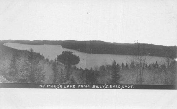 Big Moose Lake New York From Billy's Bald Spot Real Photo Postcard AA75235