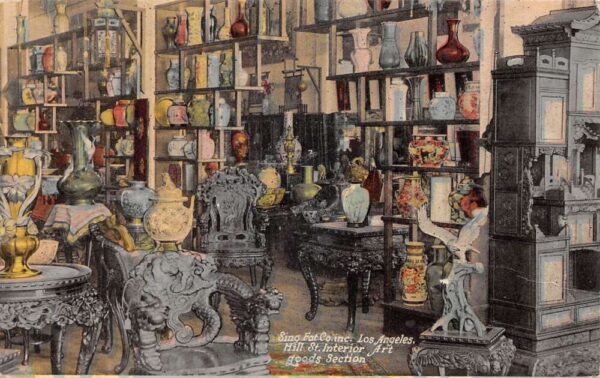 Los Angeles California Sing Fat Co Dept Store Art Goods Section PC AA75253