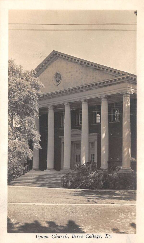 Berea College Kentucky Union Church Real Photo Vintage Postcard AA75264