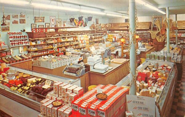 Pompton Plains New Jersey Grovers Hickory Farms Grocery Store Postcard AA75274