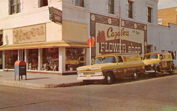 Stockton California Cazales Flower Shop Vintage Postcard AA75276