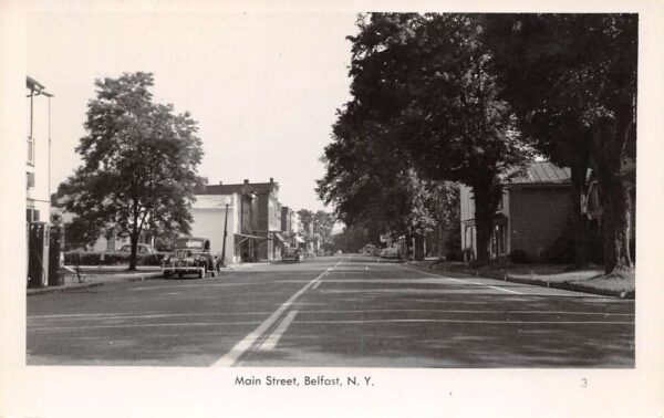 Belfast New York Main Street, Real Photo Vintage Postcard U13627