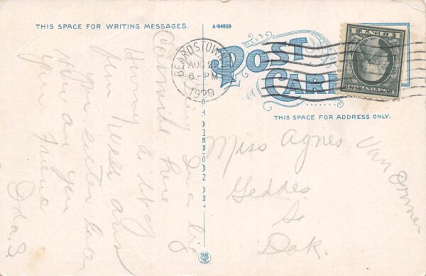 Beardstown Illinois Illinois River Scene, White Border Vintage Postcard U13724 - Image 2