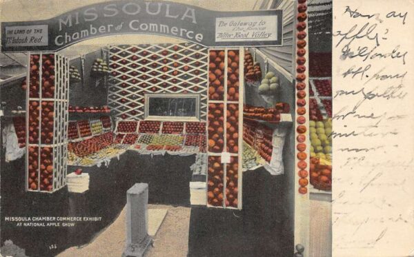 Missoula Chamber of Commerce National Apple Show Exhibit Postcard AA75320