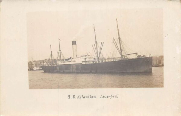 Liverpool England SS Atlantian Real Photo Vintage Postcard AA75360