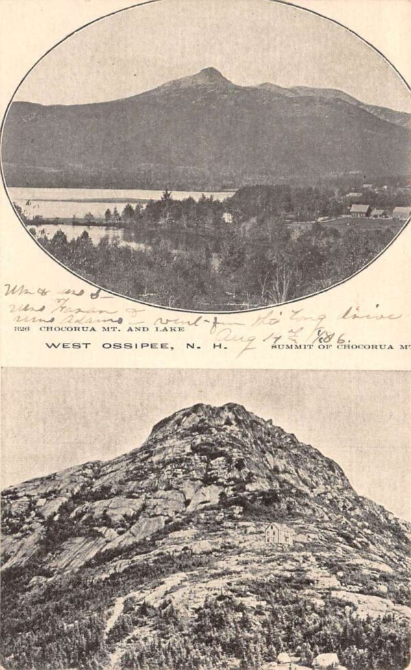 West Ossipee New Hampshire Chocorua Mt and Lake Vintage Postcard AA75374