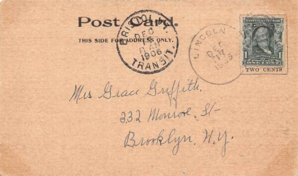 Lincoln Center Vermont Main Street, Undivided Back Vintage Postcard U13770 - Image 2