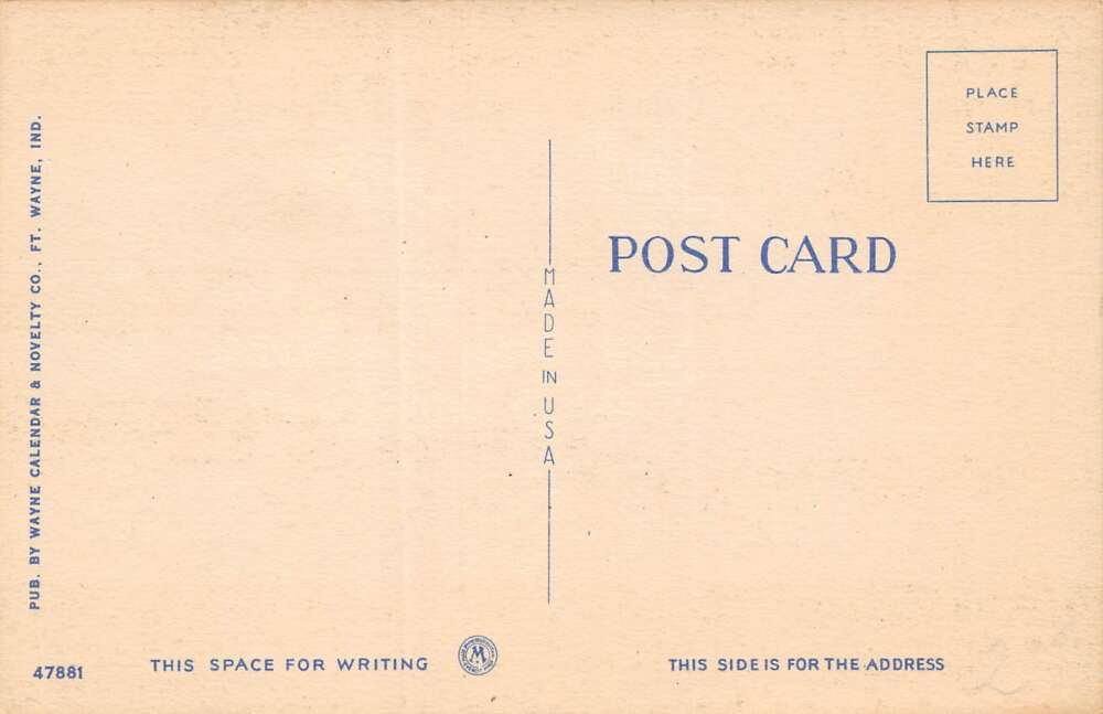 Fort Wayne Indiana Smith Field, Municipal Airport, Multi-View Linen PC U13778 - Image 2