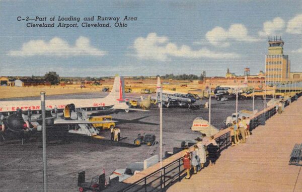 Cleveland Ohio Part Of Loading & Runway Area, Cleveland Airport, PC U13781
