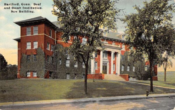 Hartford Connecticut Deaf & Dumb Institute, New Bldg., Color Lithograph PCU13786