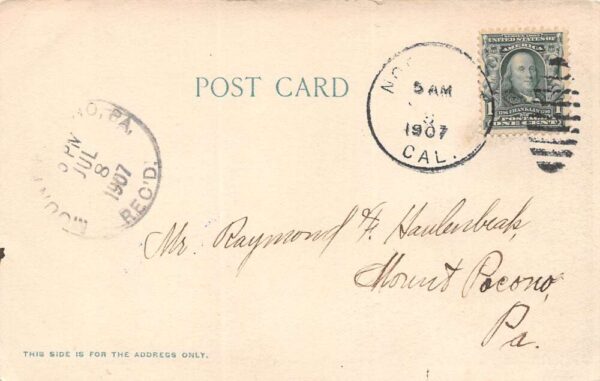 Nordhoff California San Antonio Creek, Undivided Back Vintage Postcard U13814 - Image 2