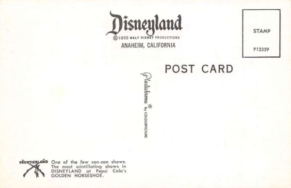 Anaheim California Can-Can Show, Pepsi Cola's Golden Horseshoe, Disneyland, PC U14006 - Image 2