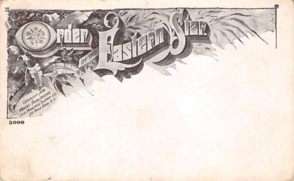 Order of the Eastern Star Masonic Greetings Freemason Vintage Postcard AA75472